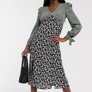 Never Fully Dressed contrast midi dress